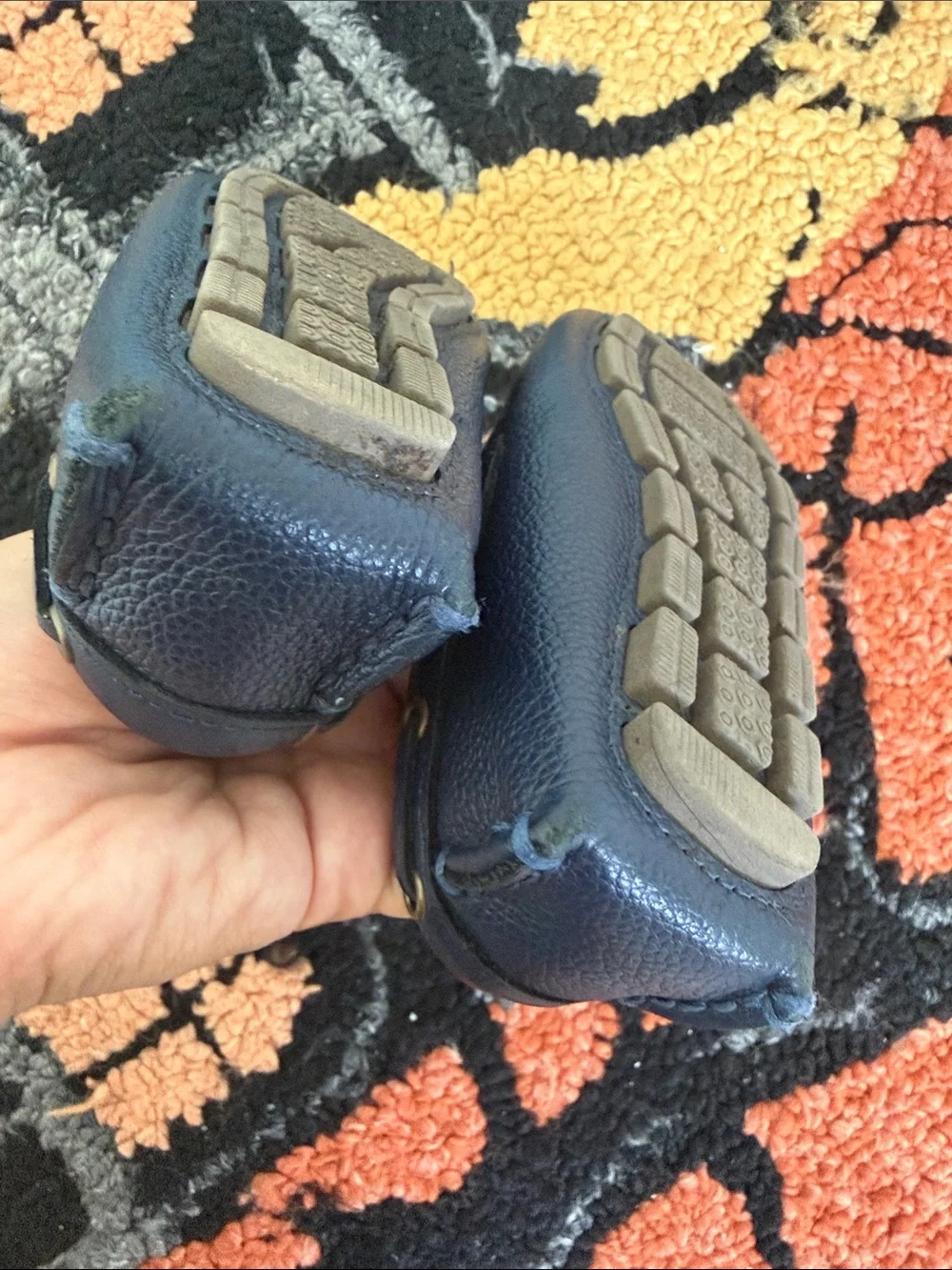 Janie and Jack Navy Blue driving shoes